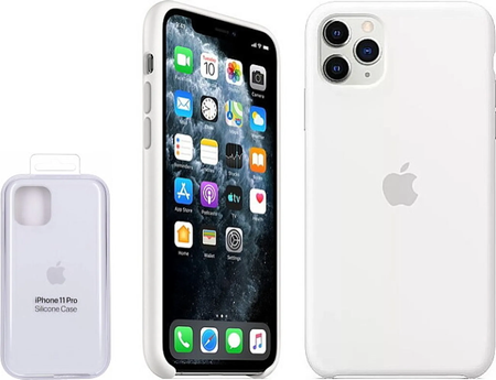 Silikonowe etui Apple iPhone 11 Pro Białe - MWYL2ZM/A