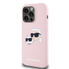 Etui Silikonowe Karl Lagerfeld Double Heads do iPhone 14 Pro Max Różowe - KLHMP14XSKCHPPLP