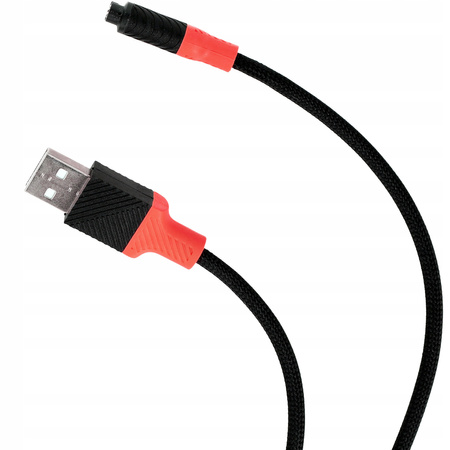 Kabel Tactical Recce 3:20 do ładowania zegarków Garmin USB-A 1m Czarno-Czerwony