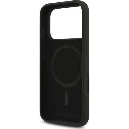 Etui Silikonowe Karl Lagerfeld K&C Ring  do iPhone 17 Pro Czarne - KLHMP17LSCMKCRHK