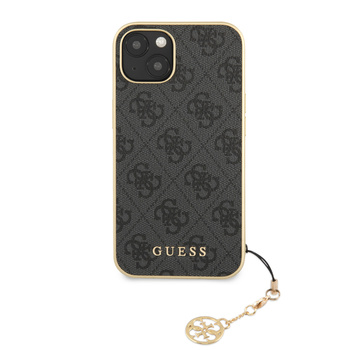 GUESS GUHCP15SGF4GGR IPHONE 15 / 14 / 13 6.1" SZARY/GREY HARDCASE 4G CHARMS COLLECTION