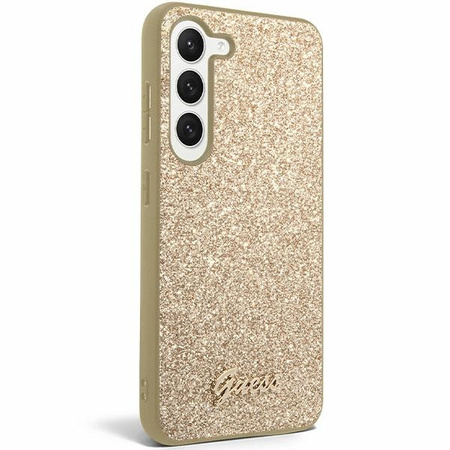 Etui Guess Glitter Script do Galaxy S24 Plus Złote - GUHCS24MHGGSHD