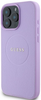 Guess PU Grained Classic Logo MagSafe etui do iPhone 16 Pro Max fioletowe
