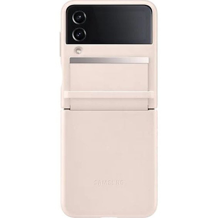 Etui na telefon Samsung Galaxy Z Flip4 Flap Leather Cover - brzoskwiniowe