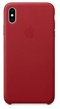 Skórzane etui Apple do iPhone XS Max Czerwone - MRWQ2ZM/A
