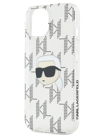 Karl Lagerfeld IML Electroplated Karl Head Case for iPhone 15 Transparent