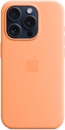 Apple iPhone 15 PRO SILICONE Case with MagSafe - Pomarańczowy