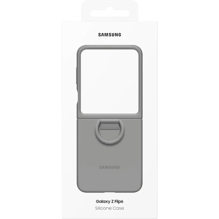 Etui Samsung Silicone Case Ring do Galaxy Z Flip6, szare