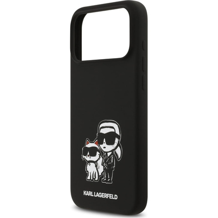 Etui Karl Lagerfeld Silicone K&C Sketch  do iPhone 17 Pro Max - czarne
