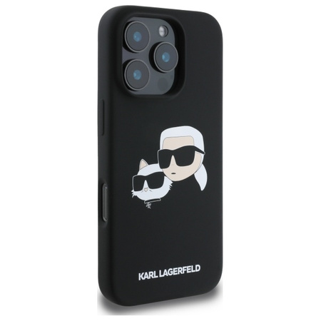 Etui Karl Lagerfeld Double Heads do iPhone 16 Pro Max Czarne - KLHMP16XSKCHPPLK