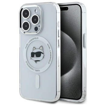 Etui Karl Lagerfeld Choupette Head do iPhone 15 Pro Max Białe - KLHMP15XHLSCHH