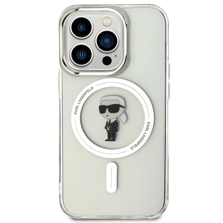 Etui Karl Lagerfeld IML Ikonik do iPhone 15 Pro Przezroczyste - KLHMP15LHFCKNOT