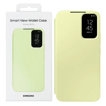 Etui na telefon Samsung Galaxy A34 5G Smart View Wallet Case - limonkowe