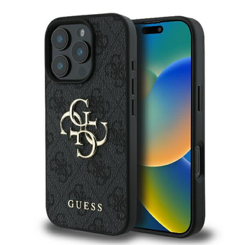 Etui Guess 4G Classic Logo do iPhone 16 Pro Max Czarne - GUHCP16X4GMGGR