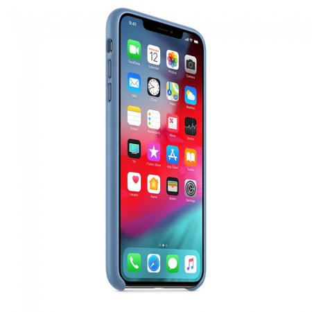 Plecki Apple do iPhone XS Max Leather Chabrowy