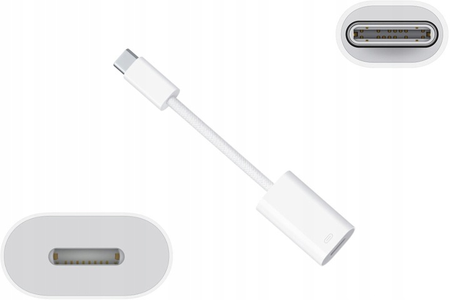 Przejściówka Apple Lightning do USB‑C 10cm Biała