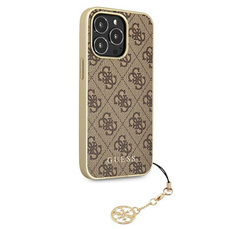 Guess GUHCP13XGF4GBR iPhone 13 Pro Max 6,7" brązowy 4G Charms Collection