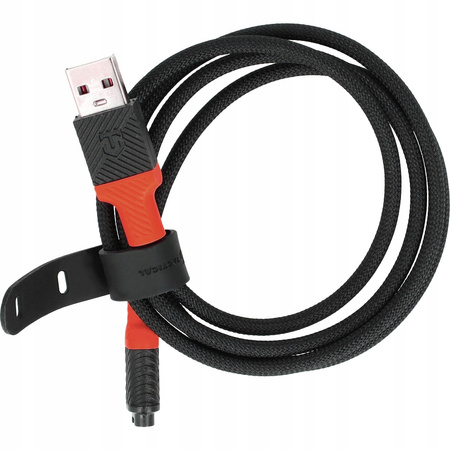Kabel Tactical Recce 3:20 do ładowania zegarków Garmin USB-A 1m Czarno-Czerwony