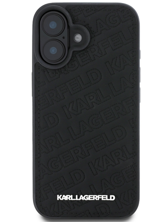 Karl Lagerfeld PU Quilted Pattern Case for iPhone 16 Black