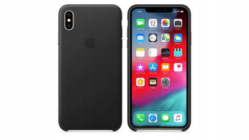 Plecki Apple do iPhone XS Max Leather czarny