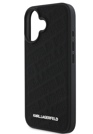 Karl Lagerfeld PU Quilted Pattern Case for iPhone 16 Black