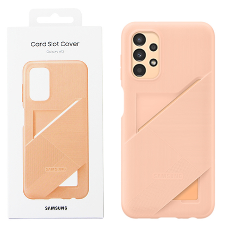 Etui Samsung Card Slot Cover do Galaxy A13 Brzoskwiniowe - EF-OA135TPEGWW