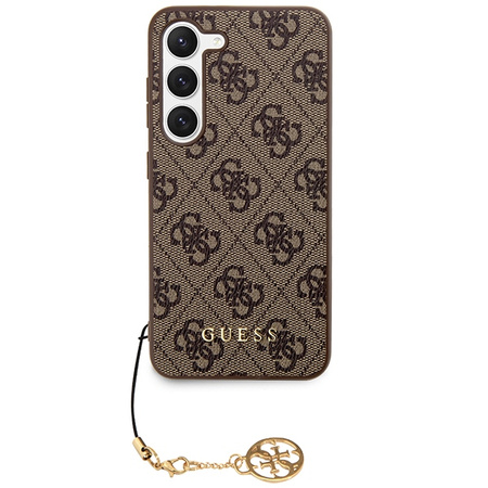 Guess 4G Charm Case for Samsung Galaxy A35 5G Brązowe