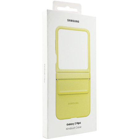 Skórzane etui Samsung do Galaxy Z Flip 6 Żółte - EF-VF741PYE