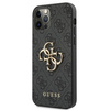 Etui Guess 4G Classic Logo do iPhone 12/12 Pro Szare - GUHCP12M4GMGGR