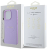 Guess PU Grained Classic Logo MagSafe etui do iPhone 16 Pro Max fioletowe