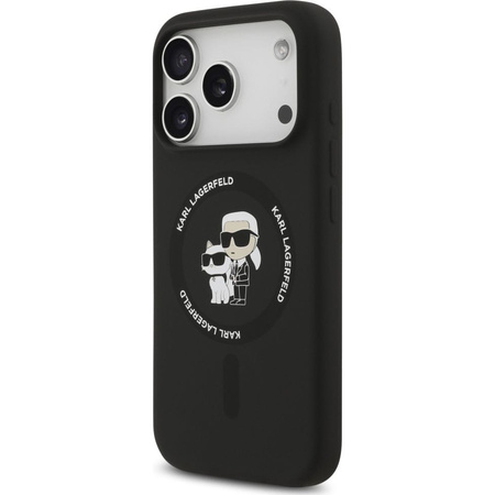 Etui Karl Lagerfeld Silicone Karl&Choupette  do iPhone 17 Pro Max czarny