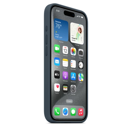 Apple iPhone 15 PRO SILICONE Case with MagSafe - NIEBIESKI 