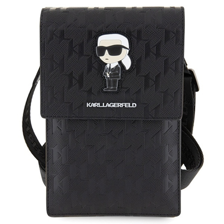 Karl Lagerfeld Torebka czarny Saffiano Monogram Ikonik