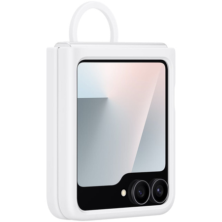 Silikonowe etui Samsung do Galaxy Z Flip7 FE Case Ring Białe - EF-PF741TWEGWW