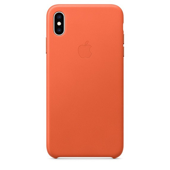 Skórzane etui Apple do iPhone XS Max Pomarańcz - MVFY2ZM/A