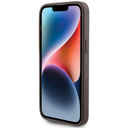 Etui Guess Classic Logo do iPhone 15 Pro Max Brązowe - GUHCP15XG4GFBR