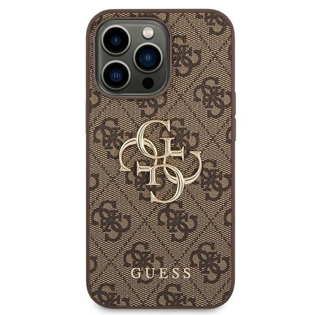 Etui Guess 4G Classic Logo do iPhone 14 Pro Max Brązowe - GUHCP14X4GMGBR