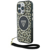 Etui Guess HC IML Leopard Triangle  do iPhone 16 Pro - Brązowe