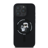 Karl Lagerfeld Liquid Silicone Karl and Choupette MagSafe Case for iPhone 16 Pro Czarne