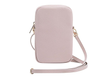 Guess PU Grained 4G Metal Logo Wallet Phone Bag Zipper RÓŻ