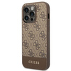 Guess GUHCP14LG4GLBR iPhone 14 Pro 6,1" brązowy/brown hard case 4G Stripe Collection