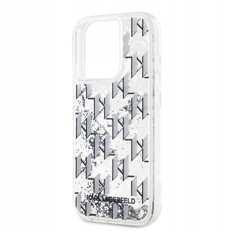 Etui Karl Lagerfeld Liquid Glitter Monogram do iPhone 15 Pro – KLHCP15LLKLGKCCH