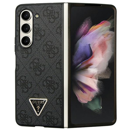 Guess GUHCZFD5P4TDPK F946 Z Fold5 czarny/black hardcase Leather 4G Diamond Triangle