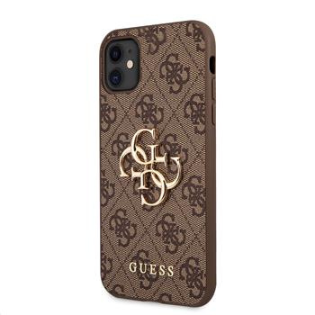 Guess GUHCN614GMGBR iPhone 11 6,1  brązowy/brown hardcase 4G Big Metal Logo