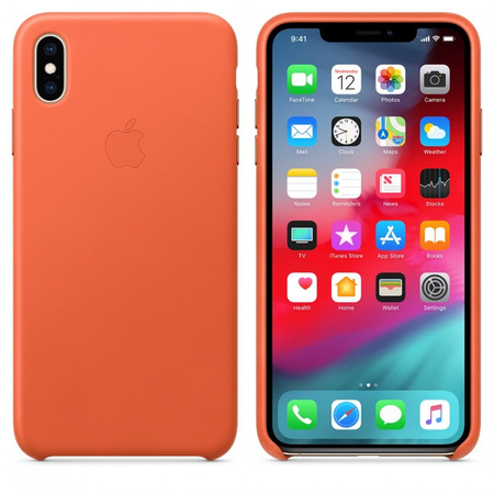 Skórzane etui Apple do iPhone XS Max Pomarańcz - MVFY2ZM/A