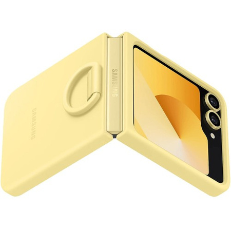 Etui Samsung Silicone Cover Ring do Galaxy Z Flip6 - Żółte
