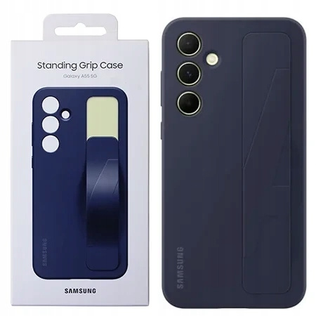 Etui Samsung do Galaxy A55 5G Standing Grip Case Granatowe - EF-GA556TBEGWW
