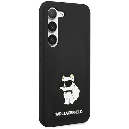 Etui Silikonowe Karl Lagerfeld Choupette Logo do Galaxy S24 Plus Czarne - KLHCS24MSNCHBCK