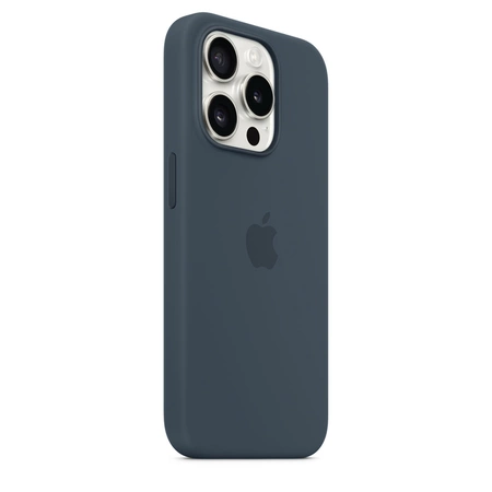 Apple iPhone 15 PRO SILICONE Case with MagSafe - NIEBIESKI 