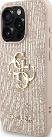 Etui Guess 4G Classic Logo MagSafe do iPhone 15 Pro Różowe - GUHCP15LP4GMGSP